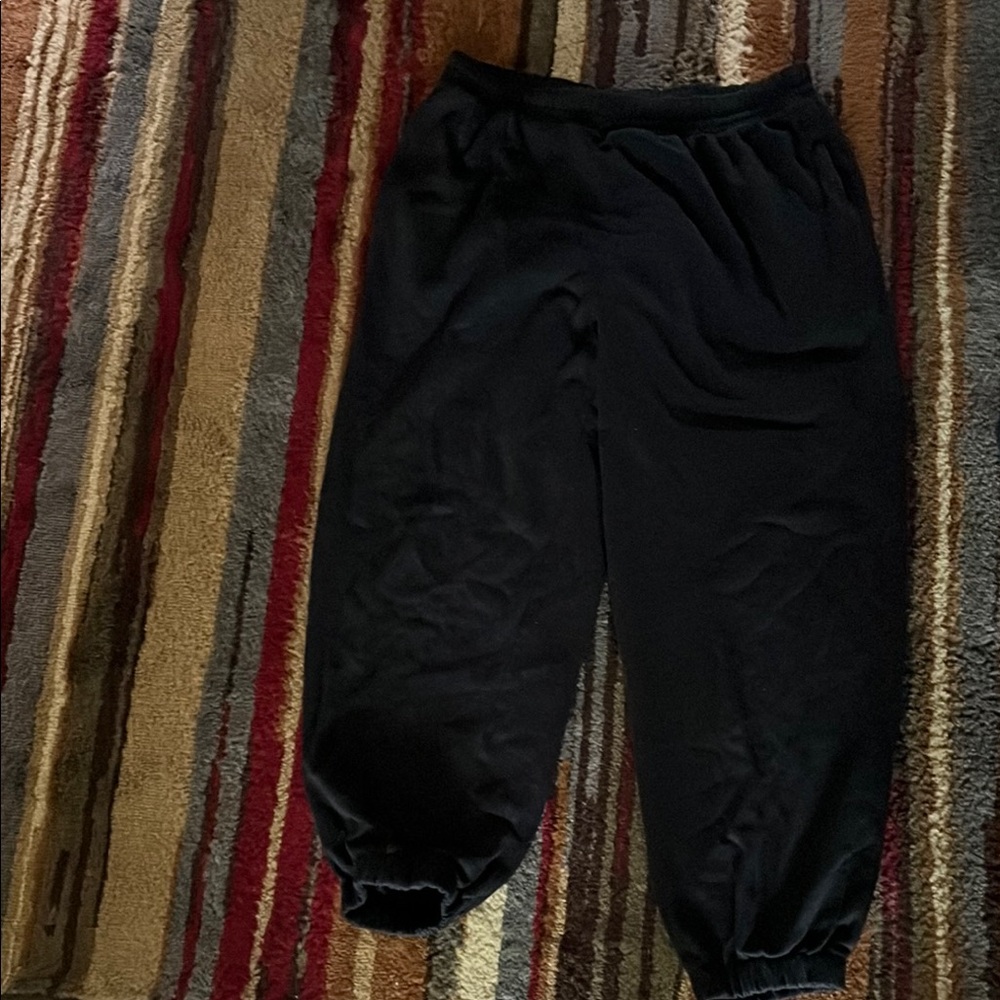 H&M Black Track Pants with Elastic Waistband